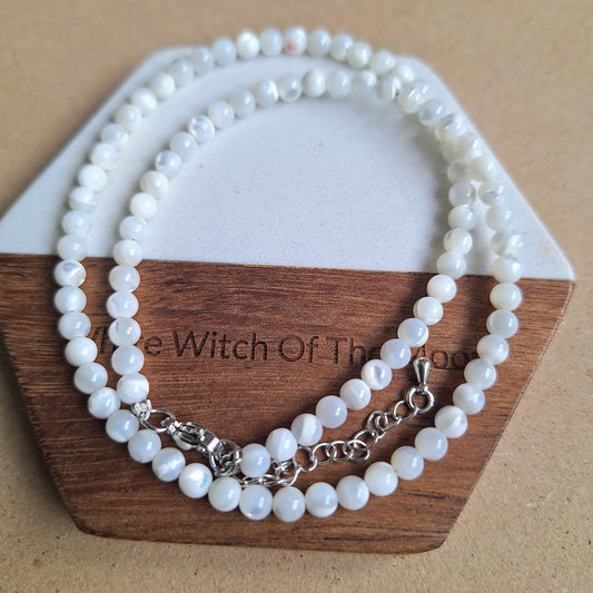 Pearl Choker 4mm beads shell Jewellery