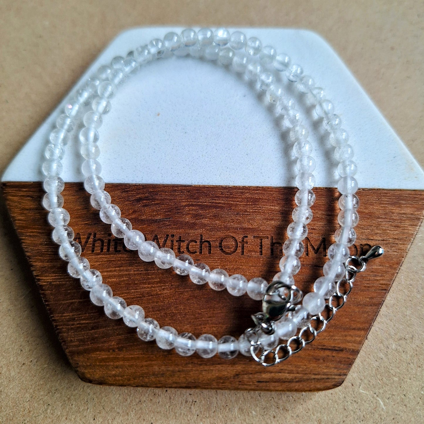 Clear Quartz 4mm bead Choker