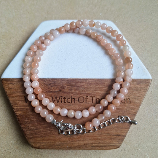 Sunstone Choker 3mm bead Necklace