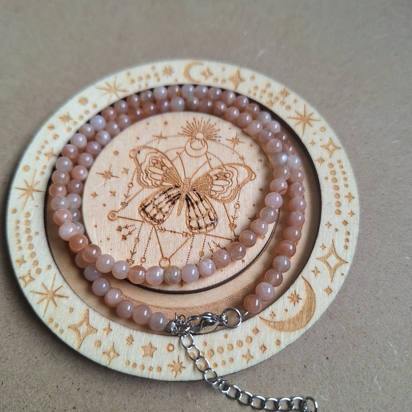 Sunstone Choker 3mm bead Necklace