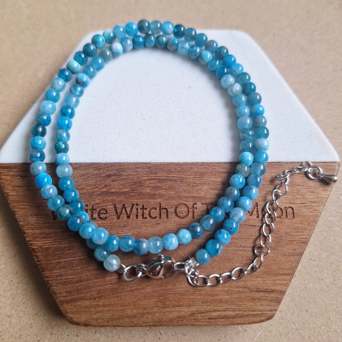 Apatite Choker 4mm bead Necklace