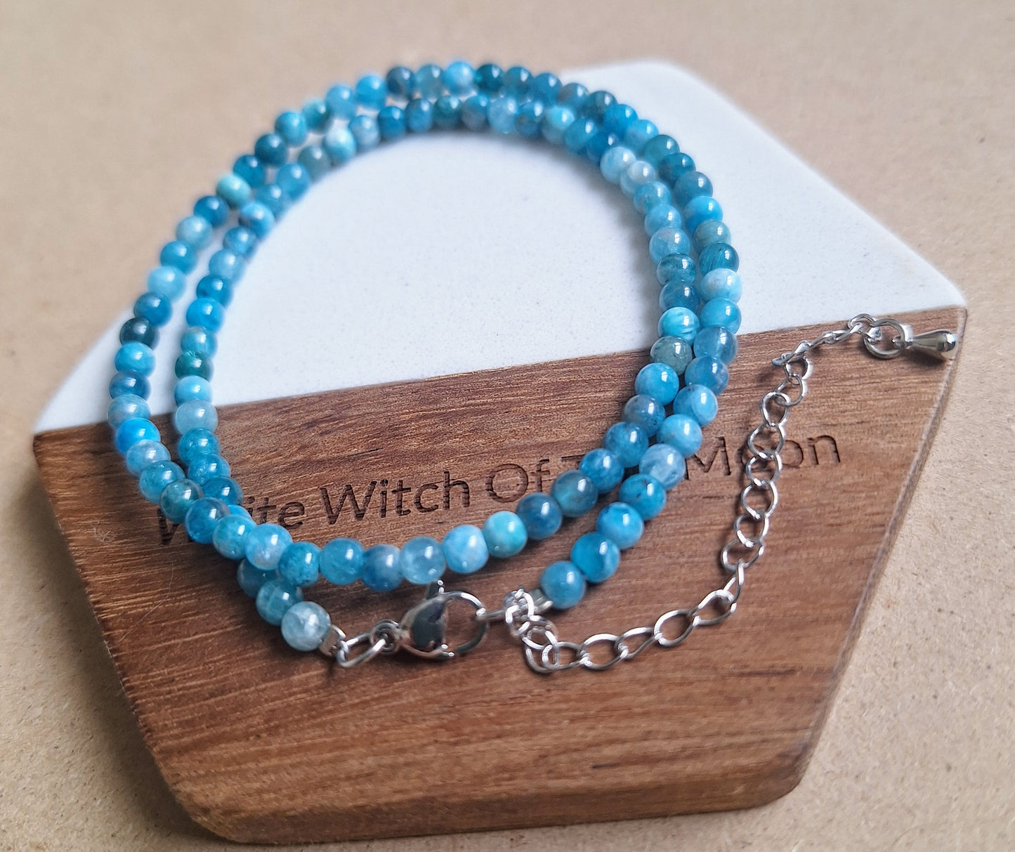 Apatite Choker 4mm bead Necklace