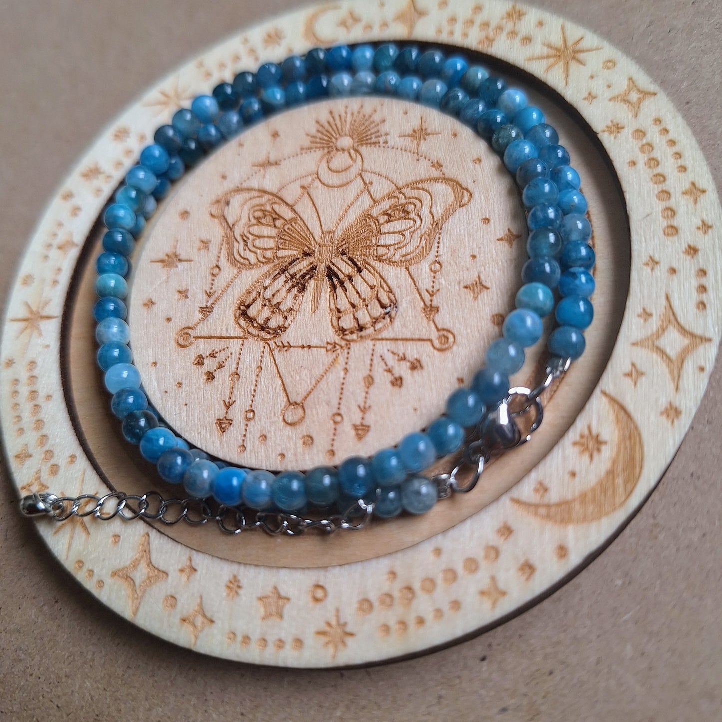Apatite Choker 4mm bead Necklace