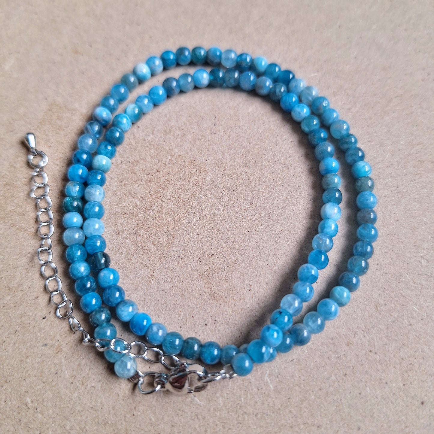 Apatite Choker 4mm bead Necklace