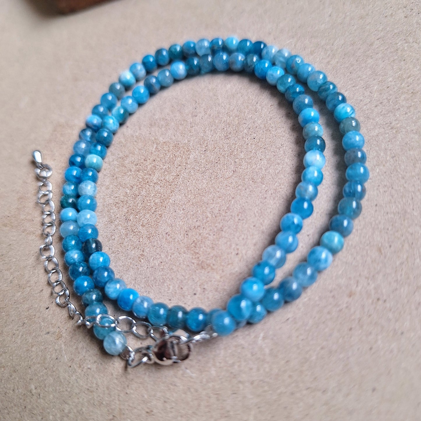 Apatite Choker 4mm bead Necklace