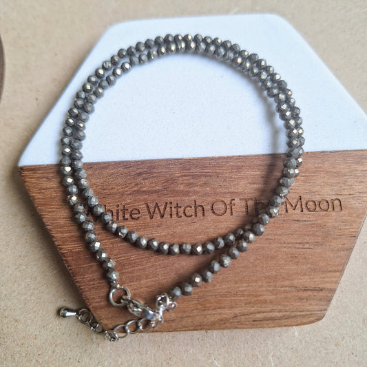 Sparkly Pyrite Choker Necklace