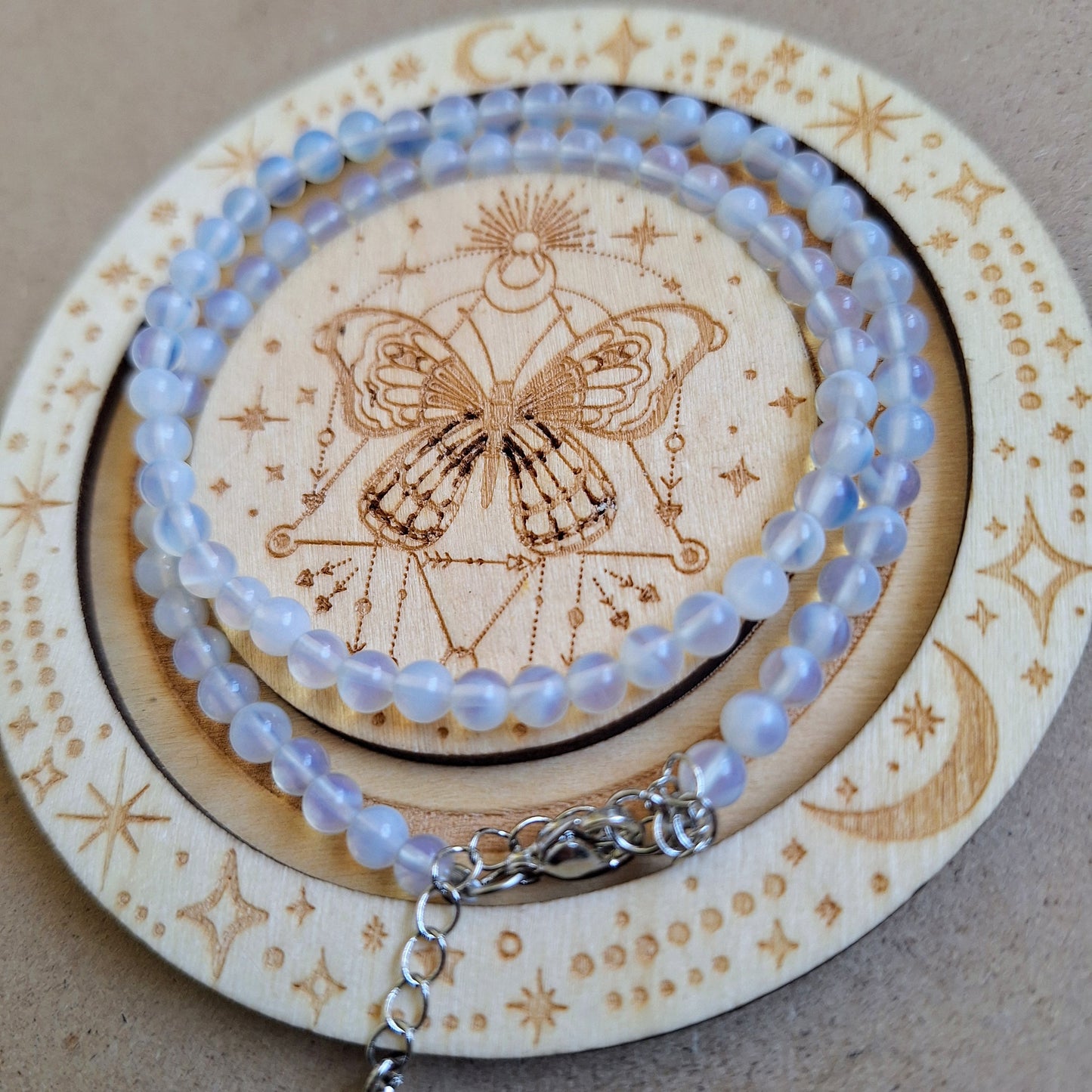 Opalite Choker Necklace 4mm beads