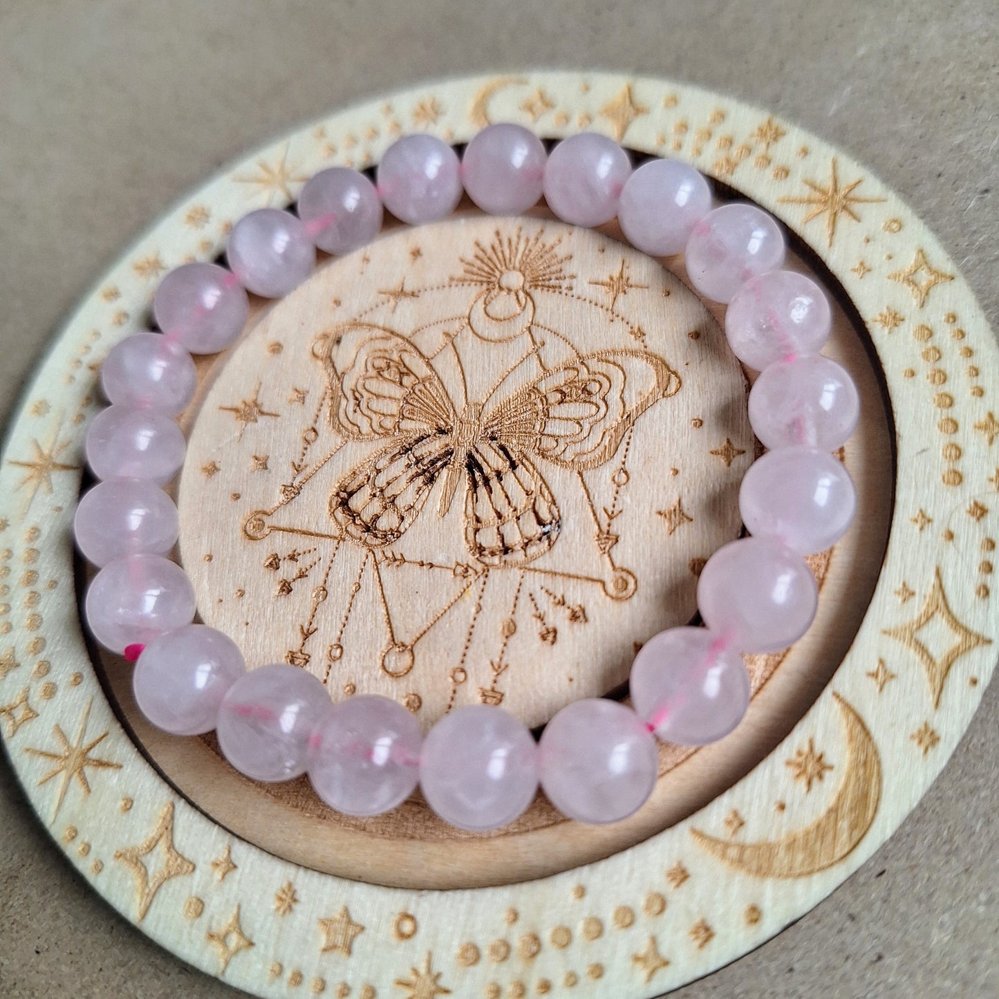 Rose Quartz bracelet 8mm beads