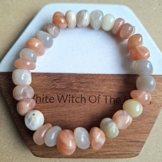 Mixed Moonstone Nugget Bracelet