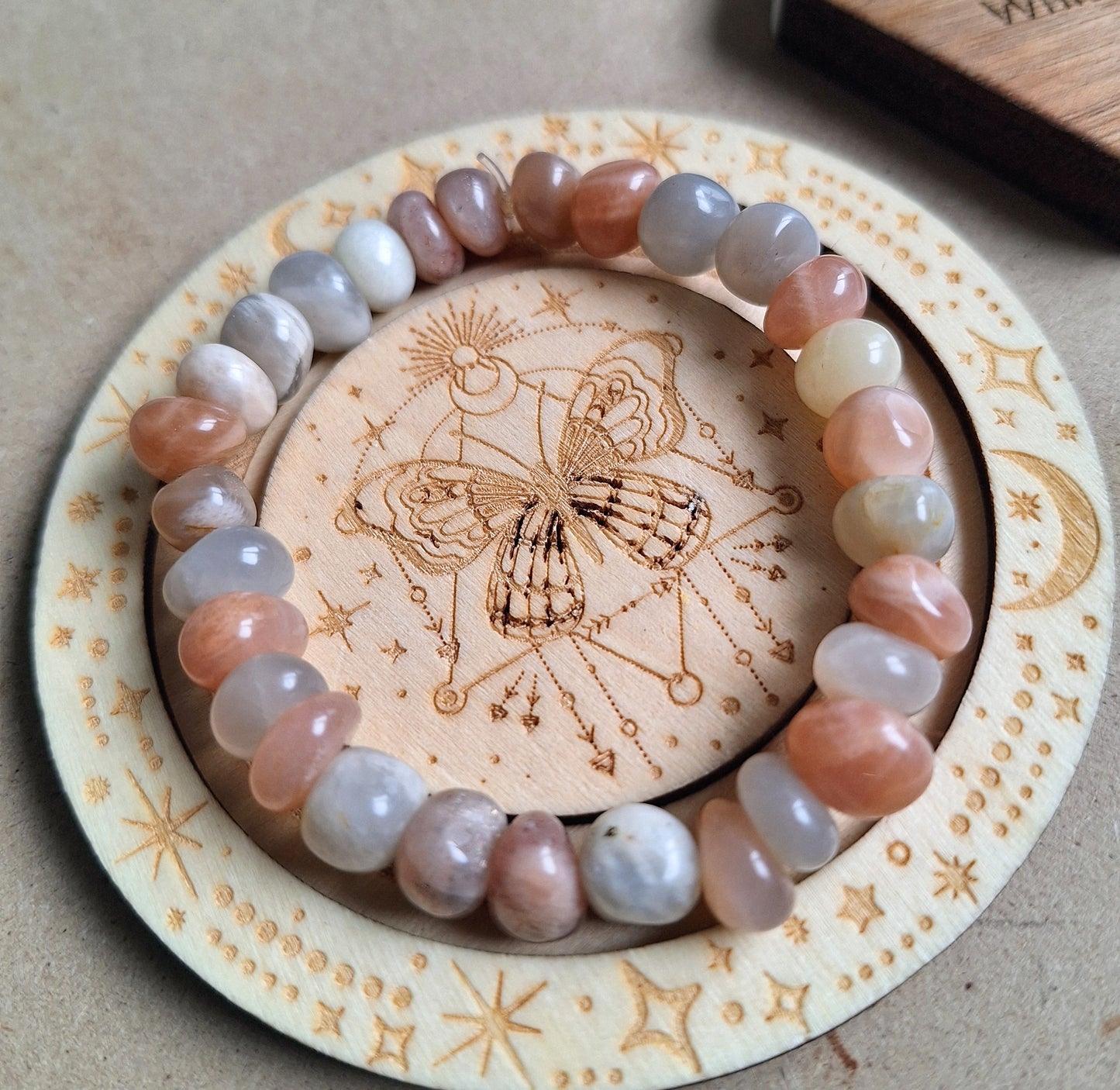 Mixed Moonstone Nugget Bracelet