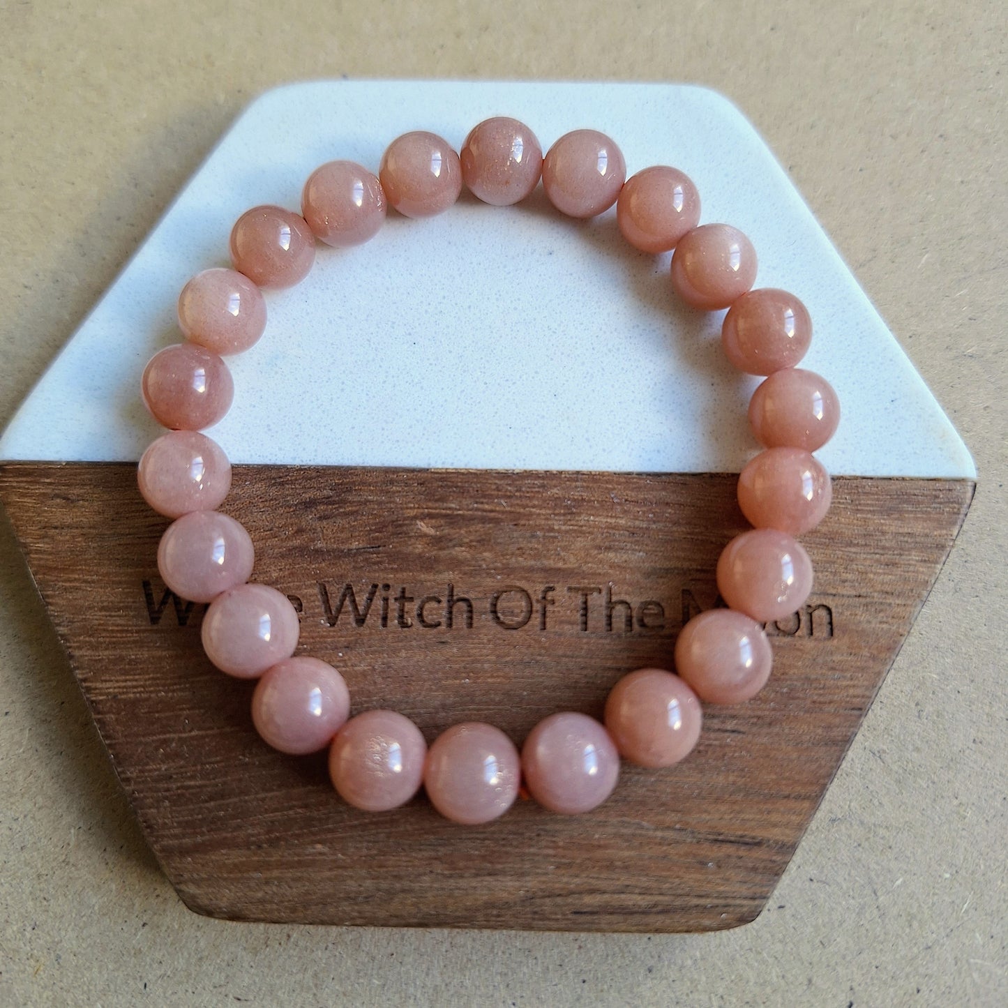 Sunstone Beaded Bracelet 8mm