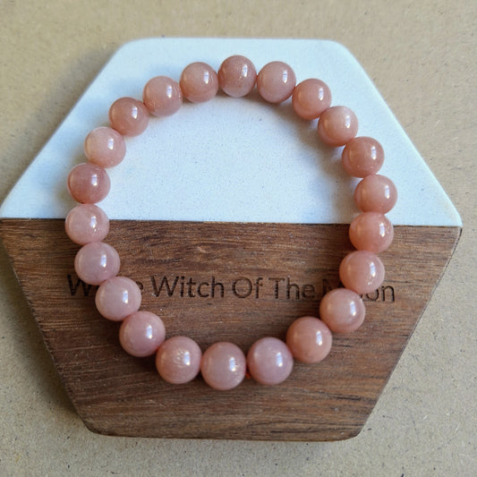 Sunstone Beaded Bracelet 8mm