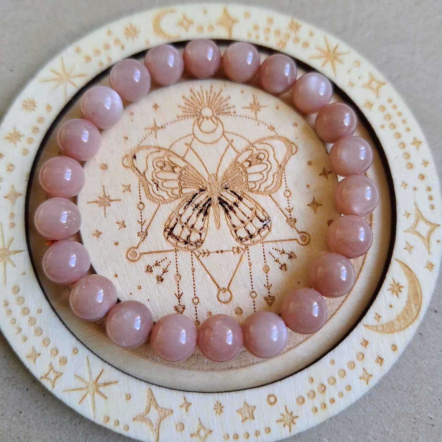 Sunstone Beaded Bracelet 8mm