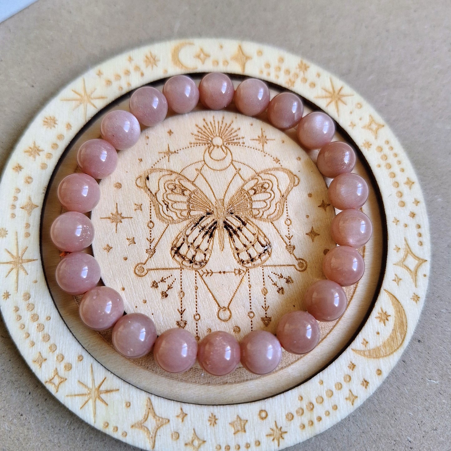 Sunstone Beaded Bracelet 8mm