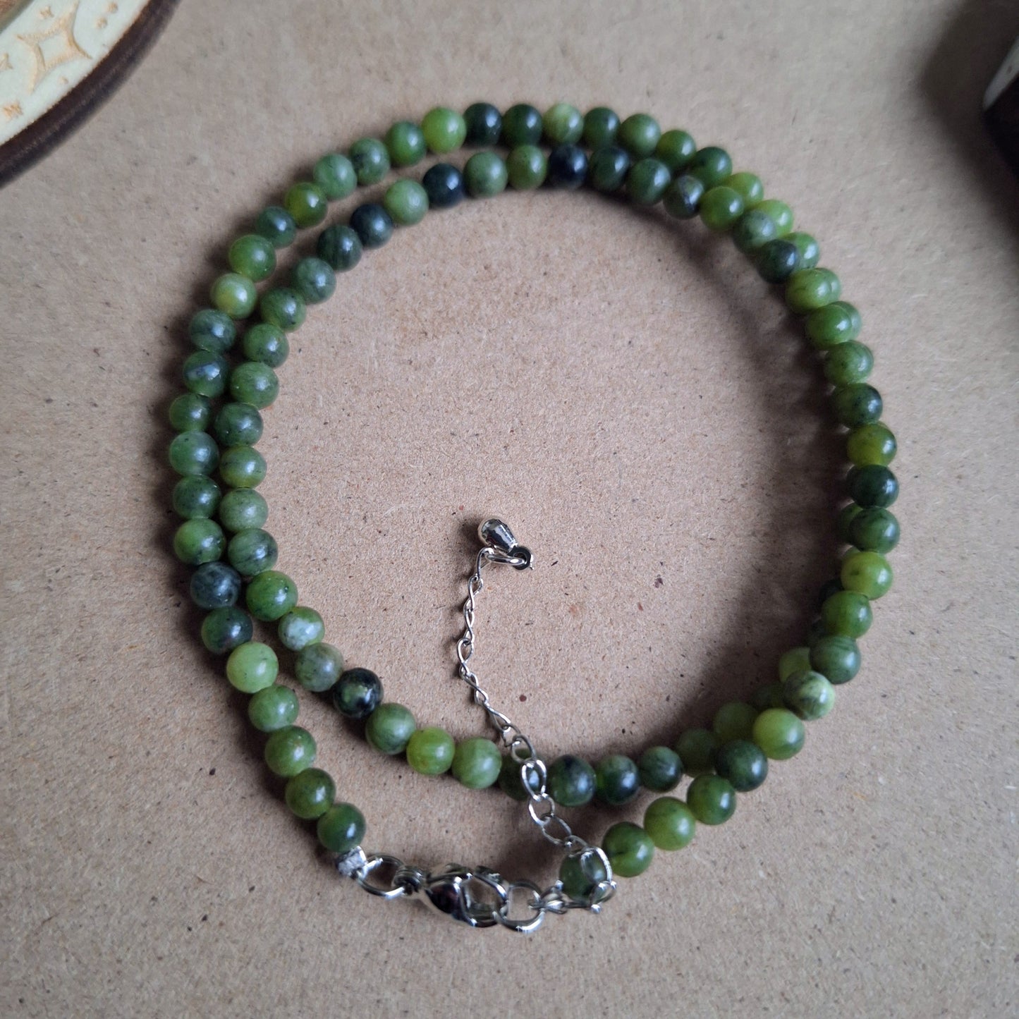 Green jade Beaded Choker Necklace