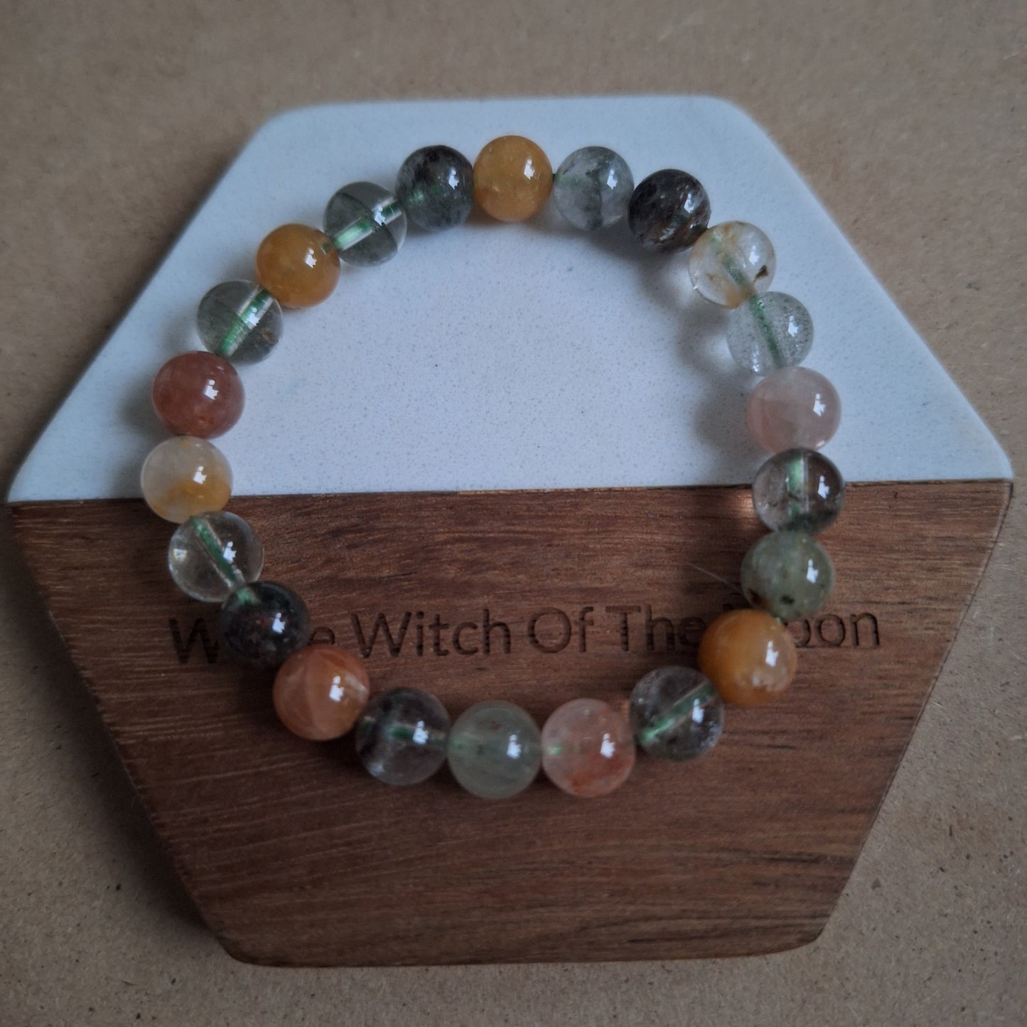 Garden quartz 8mm bead bracelet