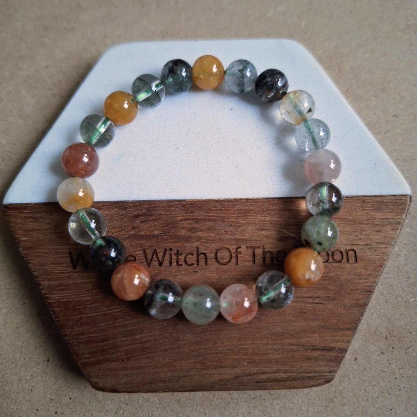 Garden quartz 8mm bead bracelet