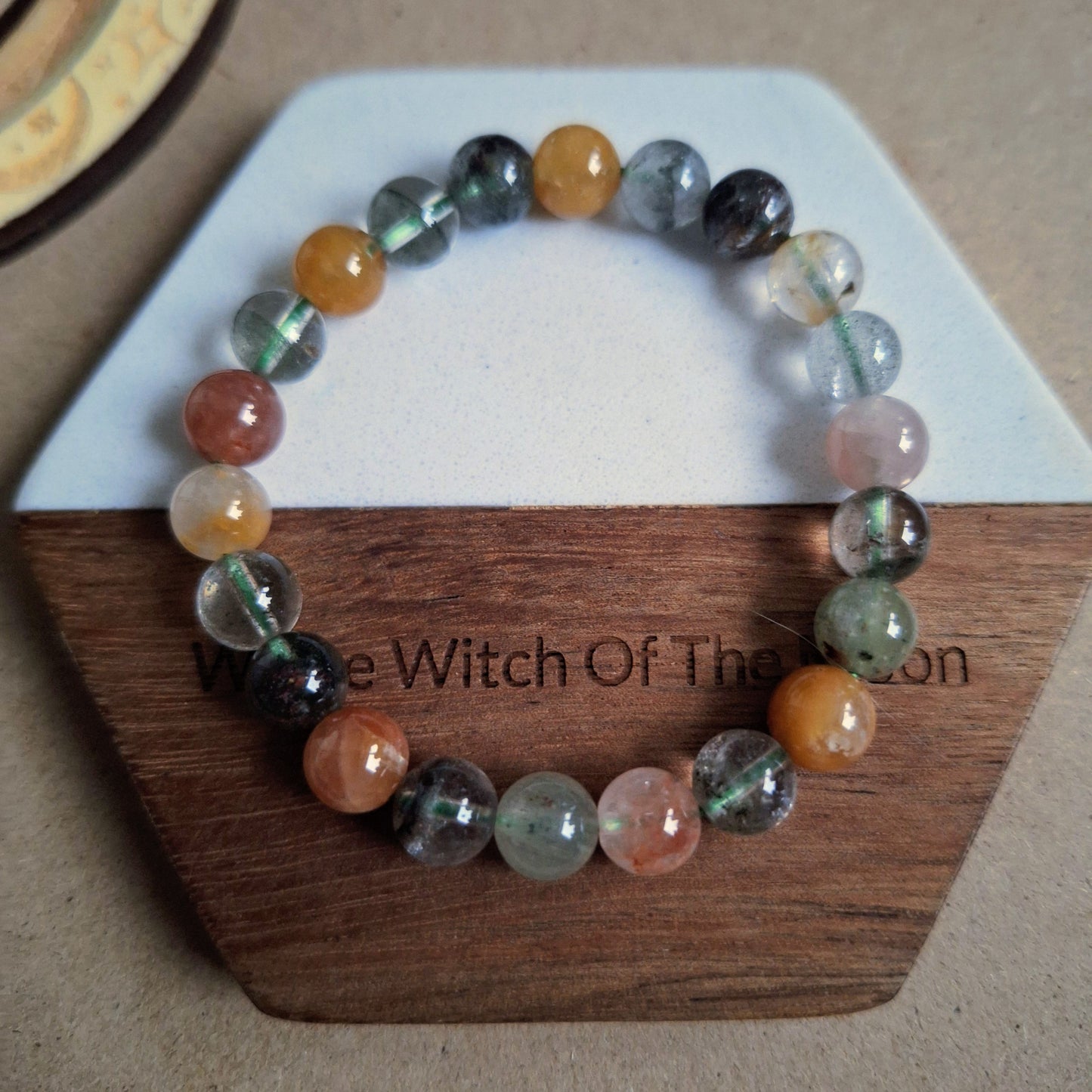 Garden quartz 8mm bead bracelet