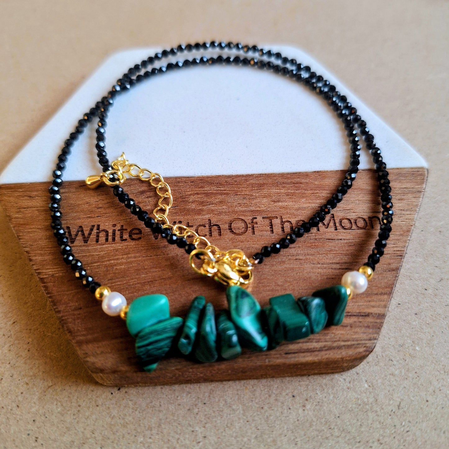 Malachite/Black Tourmaline - Everyday Witch Choker Necklace