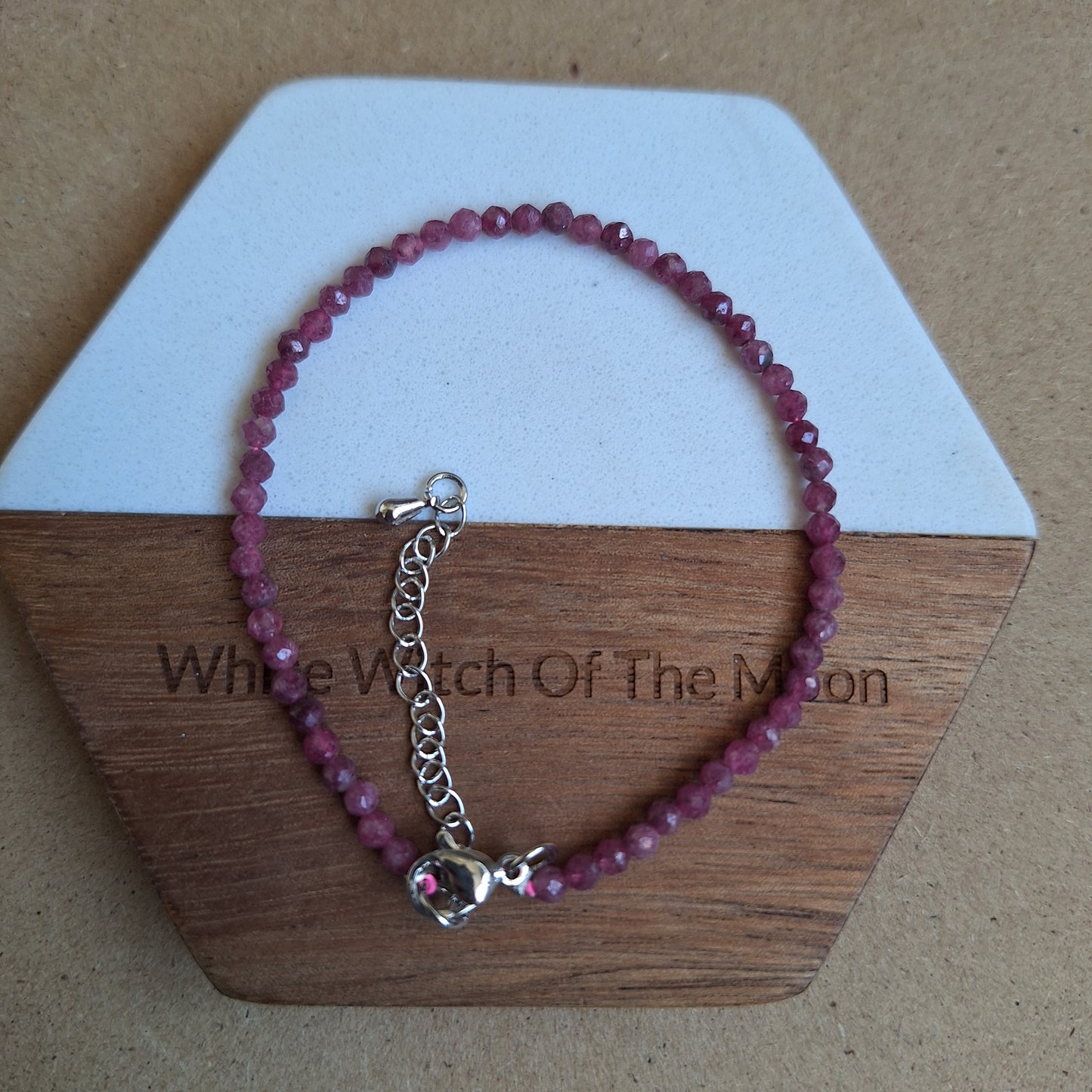 Ruby Choker 3mm faceted bead heart chakra