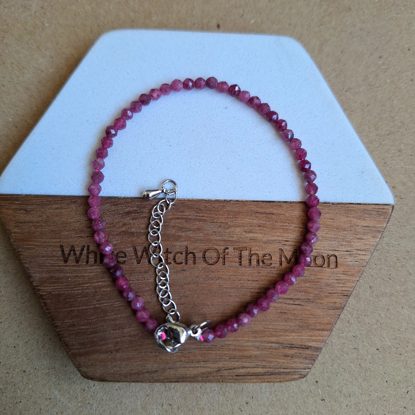 Ruby Choker 3mm faceted bead heart chakra