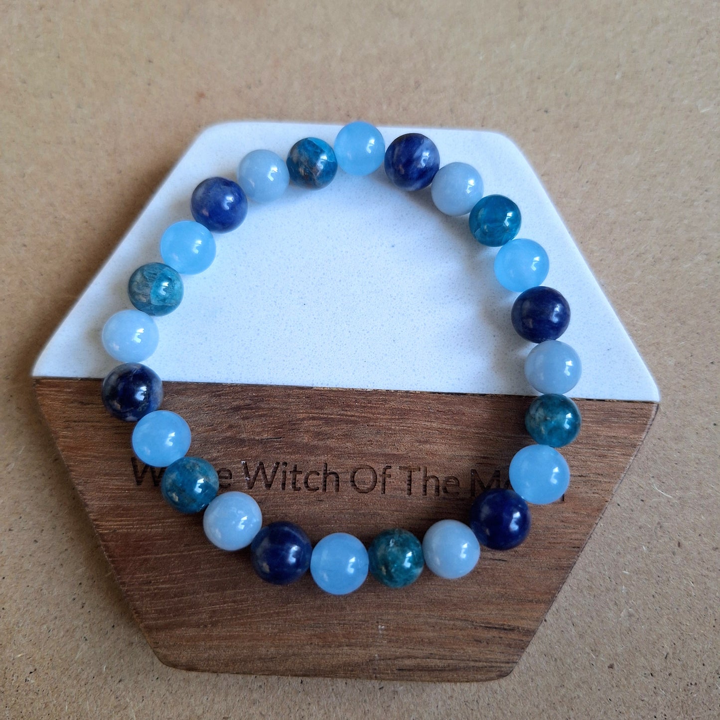 Throat Chakra Beaded Bracelet 🩵💙🤍