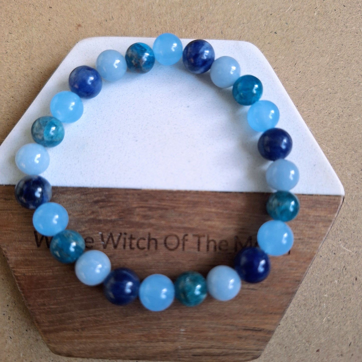 Throat Chakra Beaded Bracelet 🩵💙🤍
