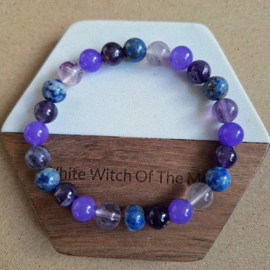 Third Eye Chakra bracelet Crystal healing gift for him or her jewellery for men or women witchy jewelry