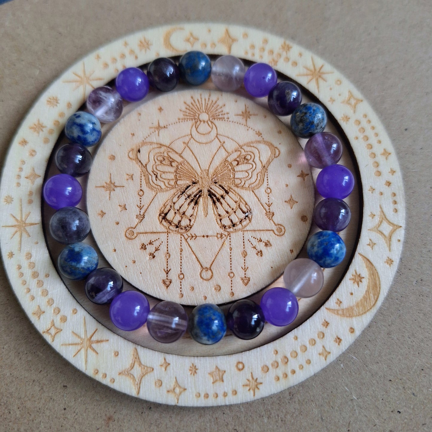 Third Eye Chakra bracelet Crystal healing gift for him or her jewellery for men or women witchy jewelry