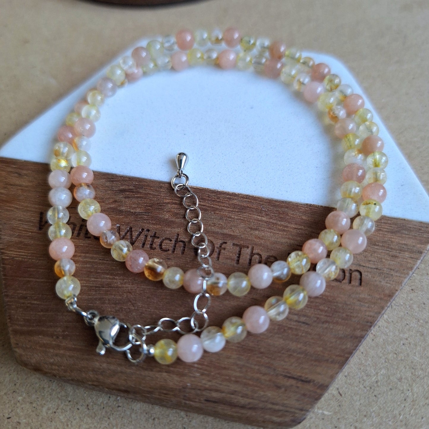 Connect with the Sun Choker or Bracelet citrine sunstone golden rutile quartz