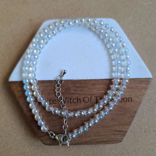 Angel Aura Quartz Choker 4mm bead