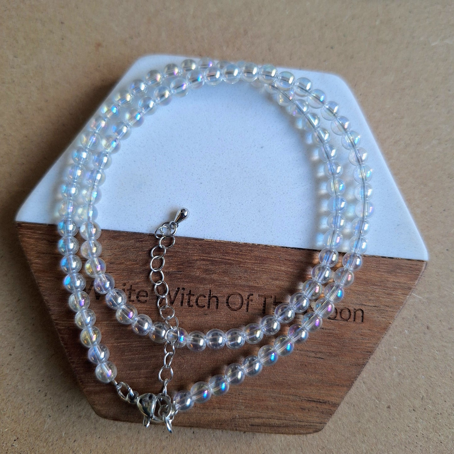 Angel Aura Quartz Choker 4mm bead