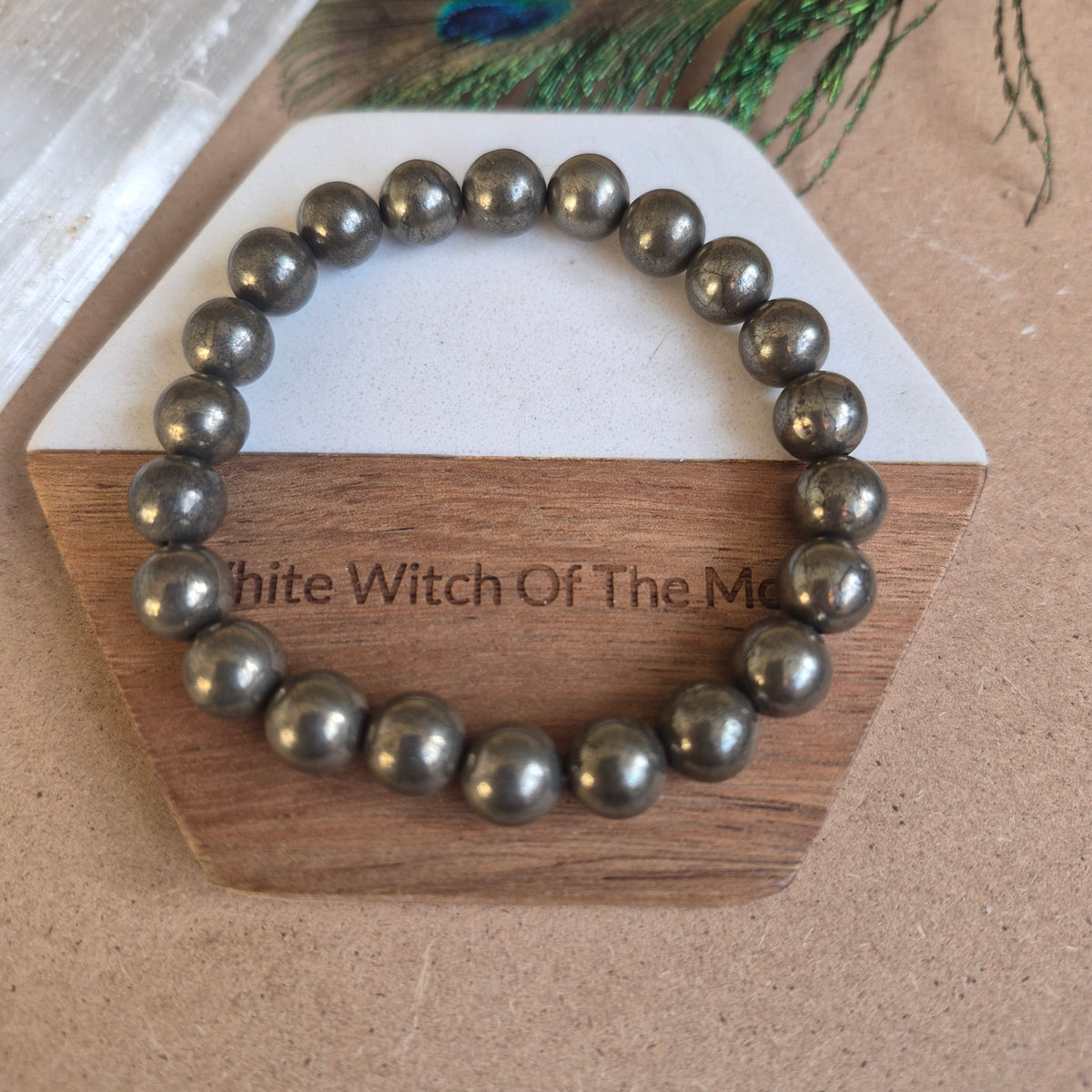 Pyrite Bracelet 8mm beads