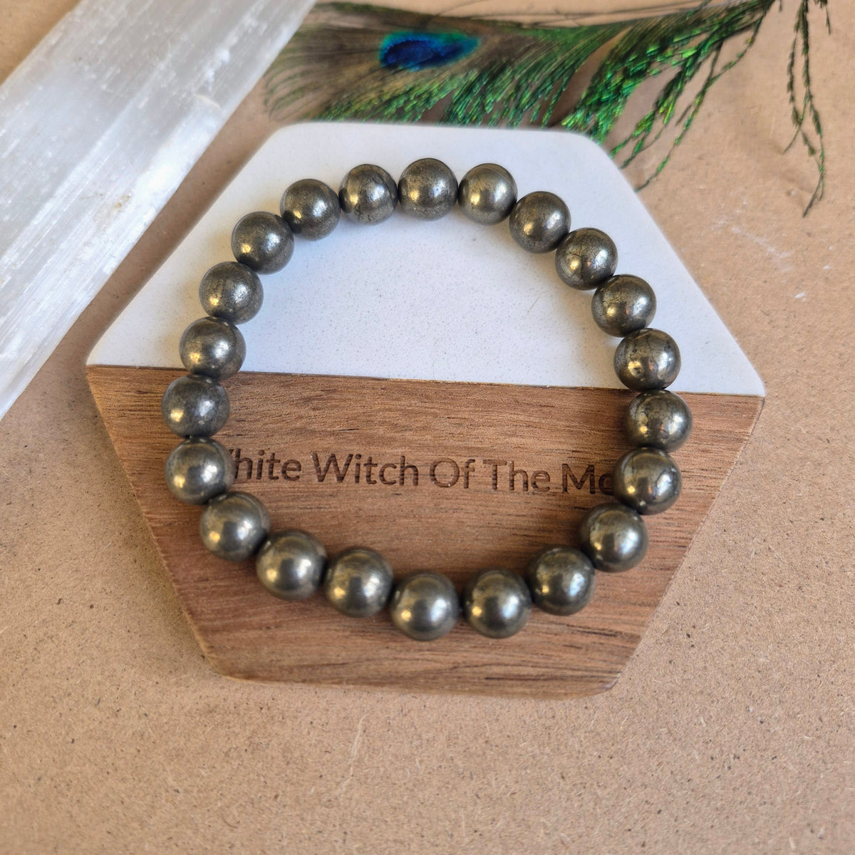 Pyrite Bracelet 8mm beads