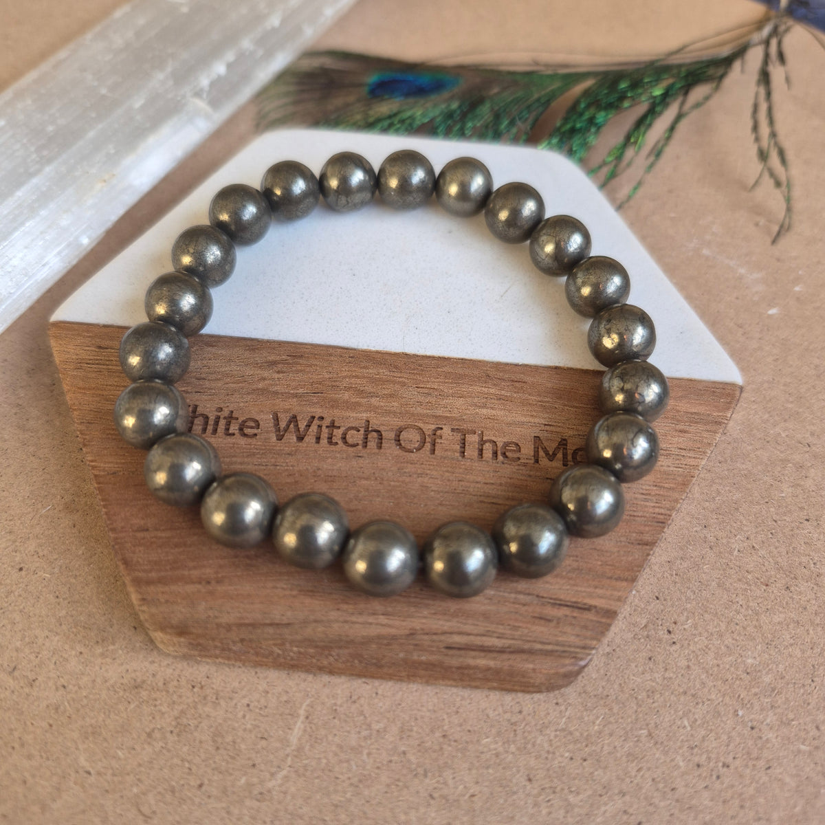 Pyrite Bracelet 8mm beads