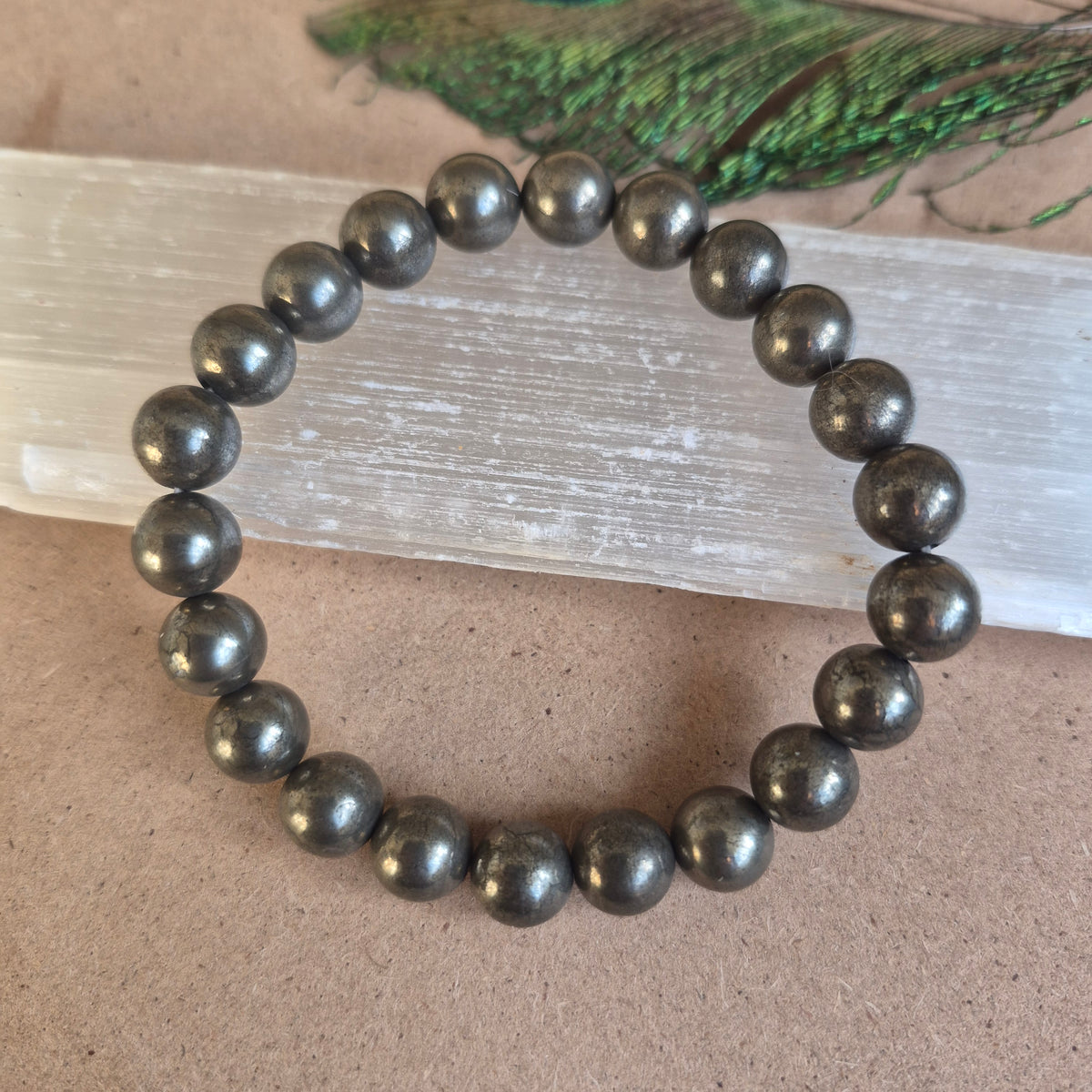 Pyrite Bracelet 8mm beads