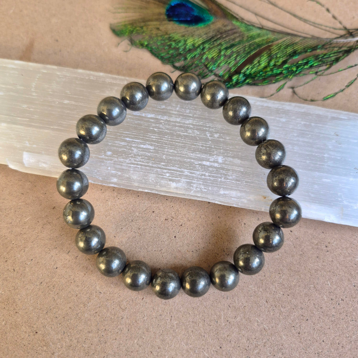 Pyrite Bracelet 8mm beads