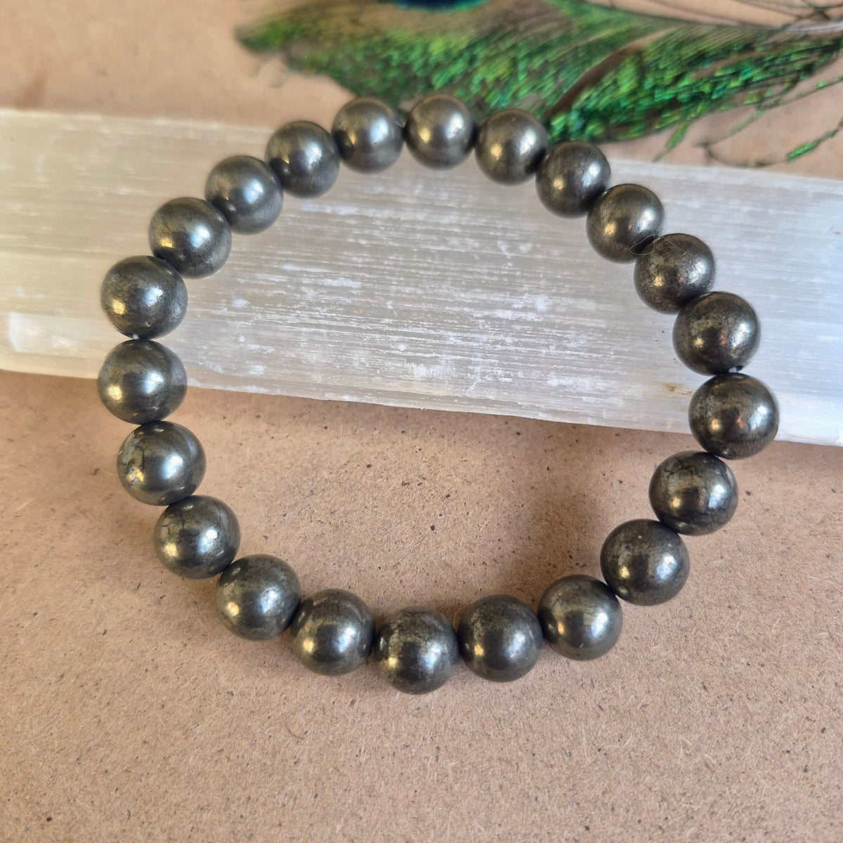 Pyrite Bracelet 8mm beads