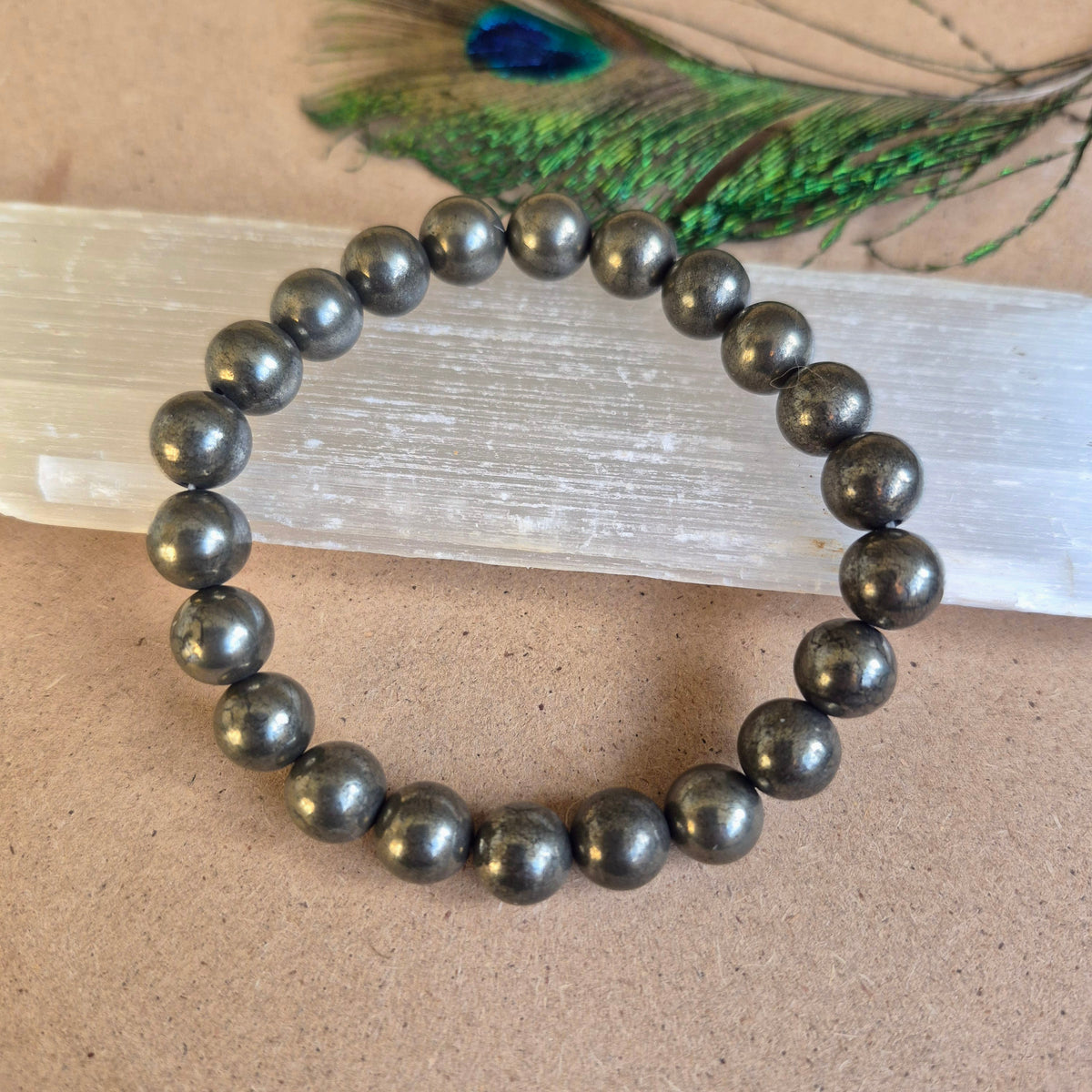 Pyrite Bracelet 8mm beads