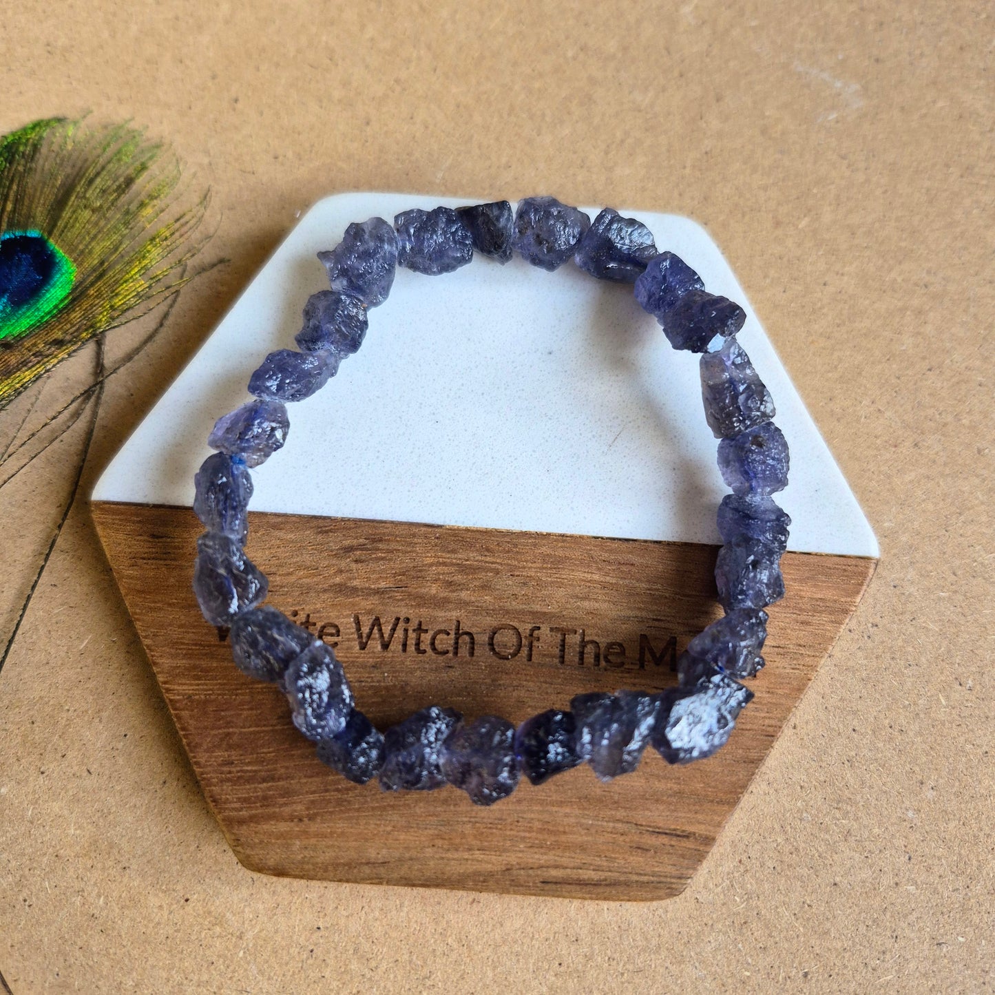 Raw Iolite Bracelet