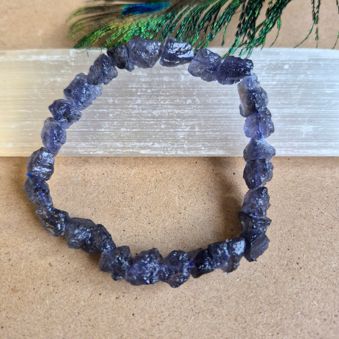 Raw Iolite Bracelet