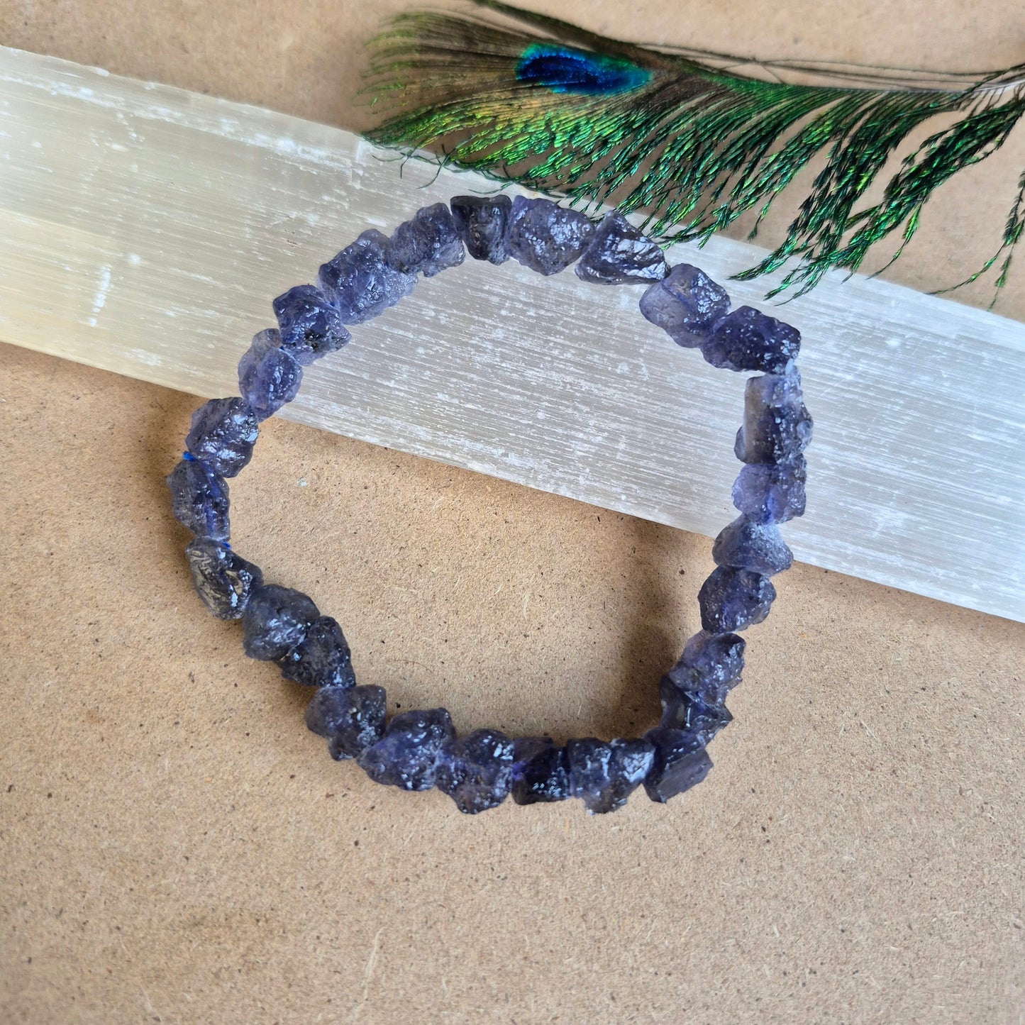 Raw Iolite Bracelet