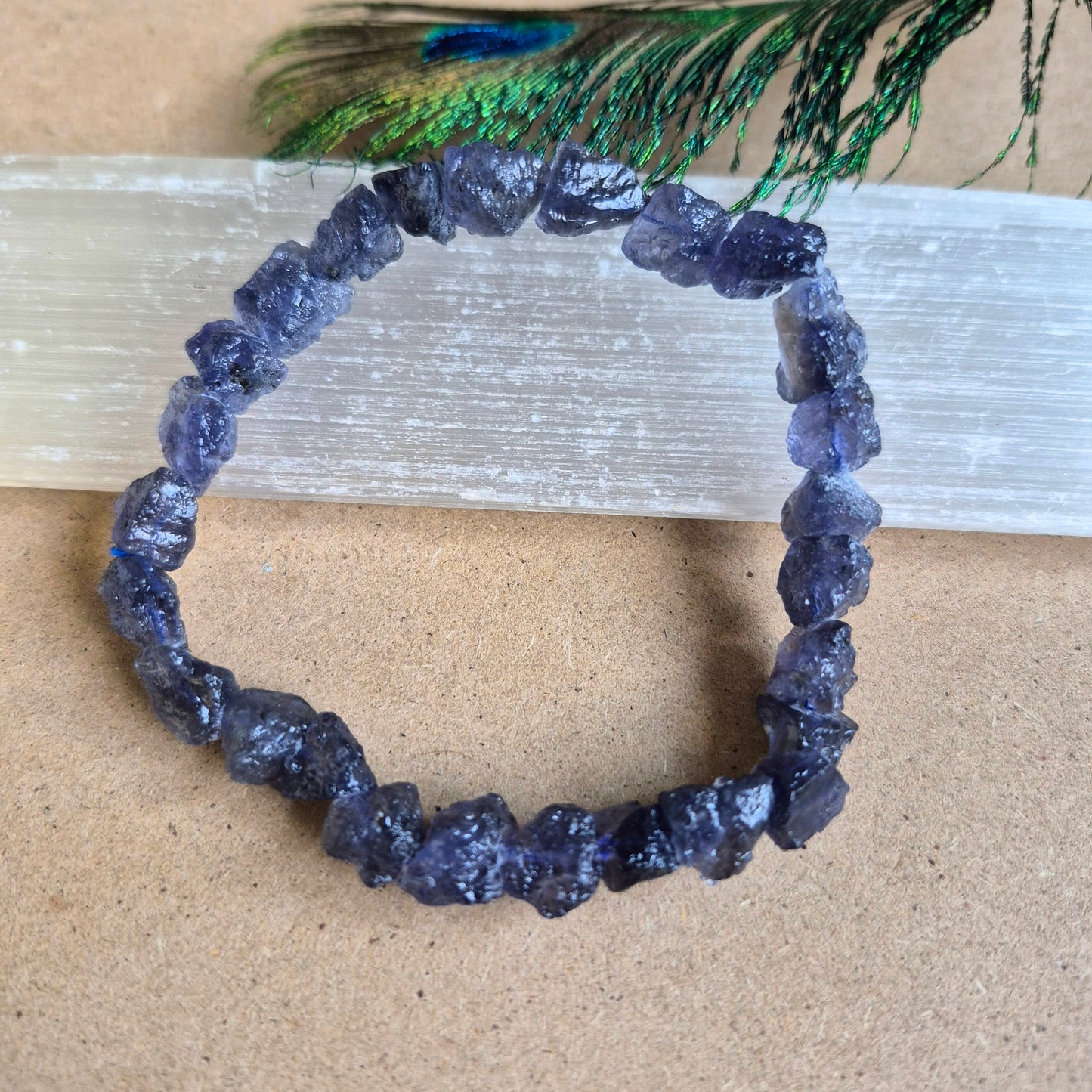 Raw Iolite Bracelet
