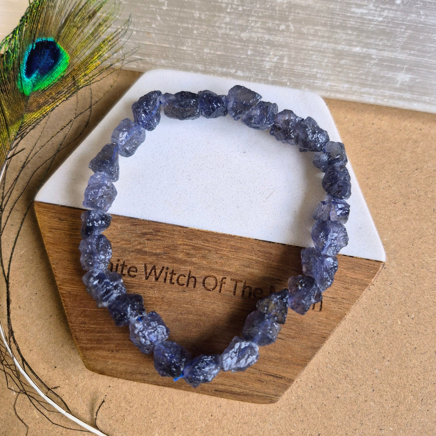 Raw Iolite Bracelet