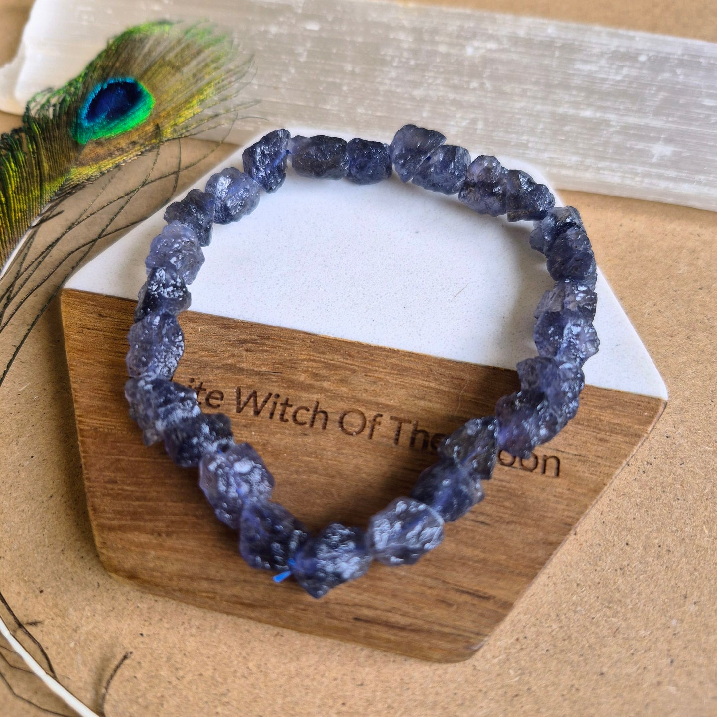Raw Iolite Bracelet