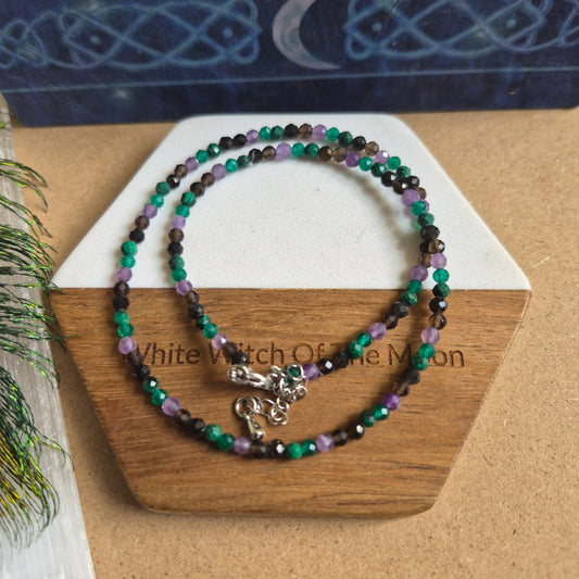 Curse Breaking Choker 3mm faceted bead Necklace