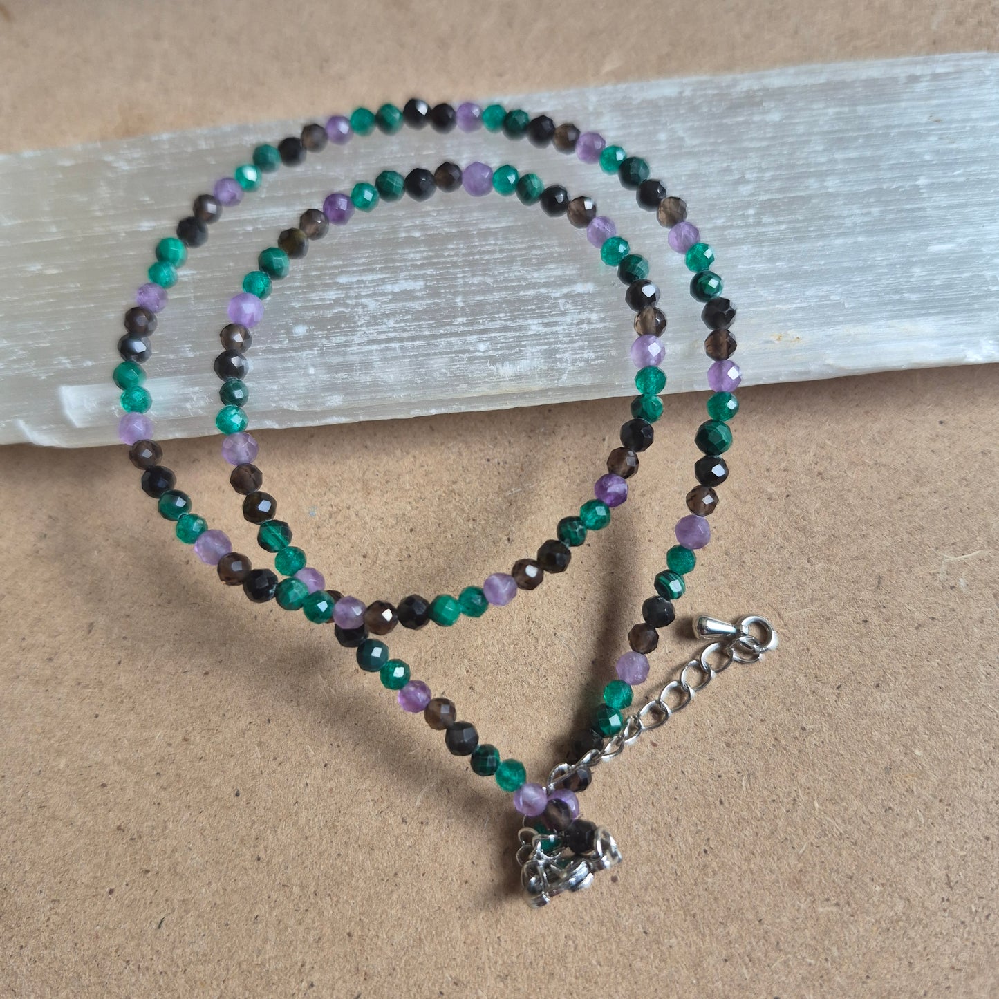 Curse Breaking Choker 3mm faceted bead Necklace