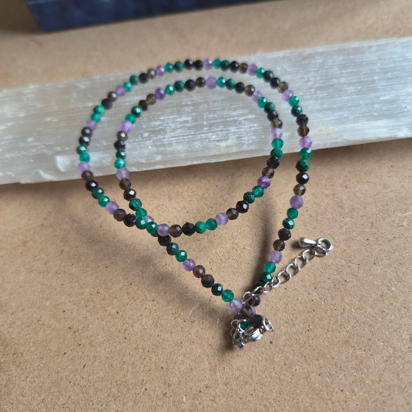 Curse Breaking Choker 3mm faceted bead Necklace