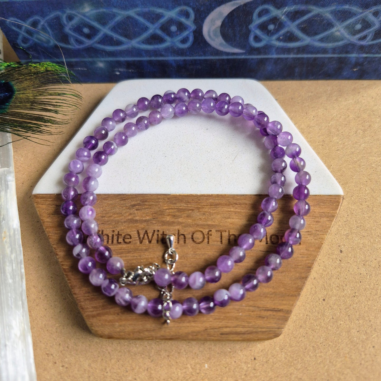 Dream Amethyst 4mm Bead Choker Necklace