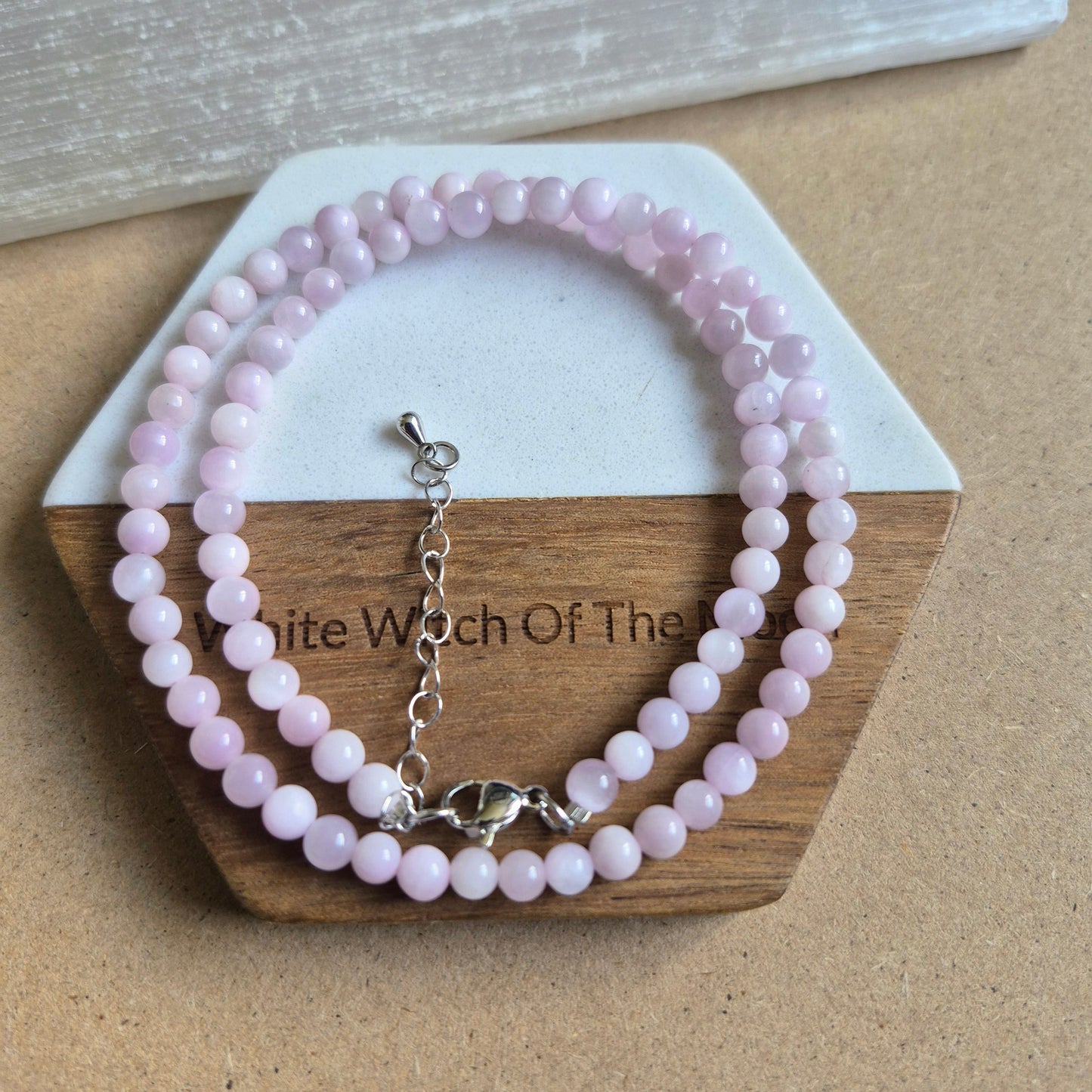Kunzite Choker Necklace 4mm beads